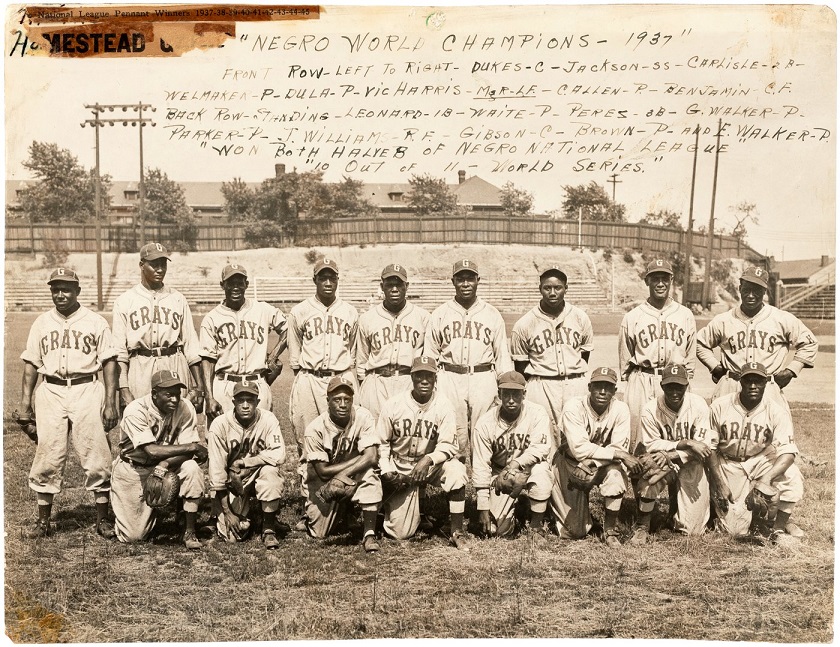 Baseball by BSmile on X: The incredibly powerful Josh Gibson waits for his  turn to knock the horsehide off the ball with the Homestead Grays!  #Baseball #Legend  / X